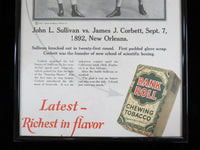 SULLIVAN, JOHN L.-JAMES J. CORBETT COMMEMORATIVE ADVERTISING POSTER (1922)