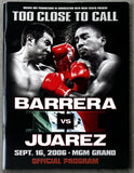 BARRERA, MARCO ANTONIO-ROCKY JUAREZ II OFFICIAL PROGRAM (2006)