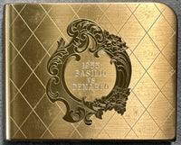 BASILIO, CARMEN-TONY DEMARCO I ORIGINAL SOUVENIR CIGARETTE CASE (1955-BASILIO WINS TITLE)