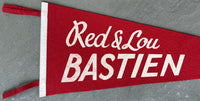 BASTIEN, RED & LOU SOUVENIR PENNANT (1960'S)