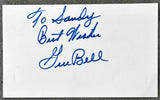 BELL, GUS SIGNED INDEX CARD (JSA)