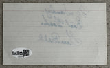 BELL, GUS SIGNED INDEX CARD (JSA)