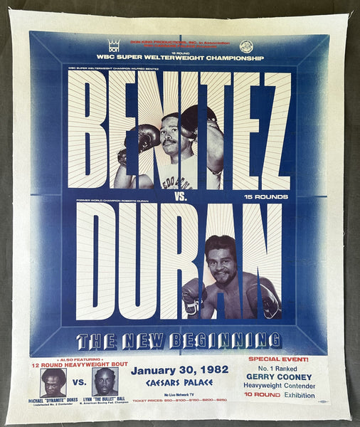 DURAN, ROBERTO-WILFRED BENITEZ & MICHAEL DOKES-LYNN BALL ON SITE POSTER (1982)