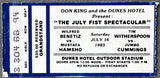 BENITEZ, WILFRED-MUSTAFA HAMSHO & TIM WITHERSPOON-FLOYD CUMMINGS ON SITE STUBLESS TICKET (1983)