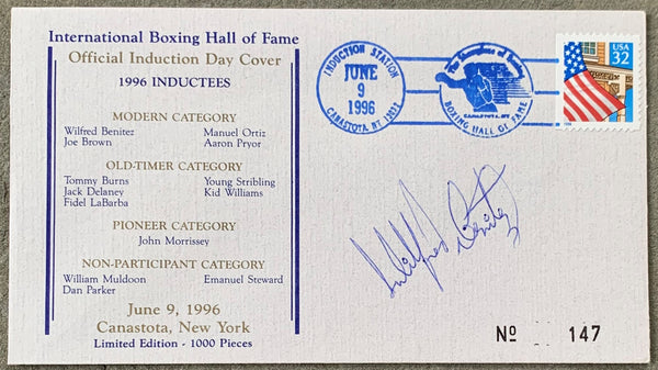 BENITEZ, WILDRED SIGNED BOXING HALL OF FAME FIRST DAY ENVELOPE (1996)