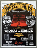 BERBICK, TREVOR-PINKLON THOMAS OFFICIAL PROGRAM (1986)
