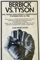 TYSON, MIKE-TREVOR BERBICK ON SITE POSTER (1986-TYSON WINS TITLE-RARE GRANITE FIST VERSION)