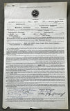 BESMANOFF, WILLIE SIGNED FIGHT CONTRACT (1960-FOR ARCHIE MOORE FIGHT)