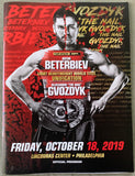 BETERBIEV, ARTUR-OLEKSANDR GVOZDYK OFFICIAL PROGRAM (2019)