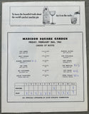 BONAVENA, OSCAR-ZORA FOLLEY OFFICIAL PROGRAM (1965)