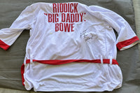 BOWE, RIDDICK SIGNED BOXING ROBE (JSA)