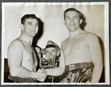 BRADDOCK, JAMES-TOMMY FARR ORIGINAL TYPE 1 WEIGH IN PHOTOGRAPH (1938)