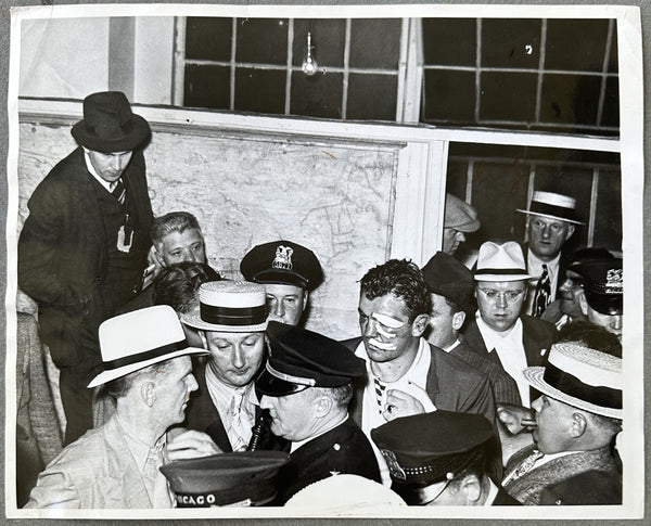 BRADDOCK, JIMMY TYPE 1 ORIGINAL WIRE PHOTO (1937-AFTER THE LOUIS FIGHT)