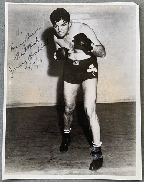 BRADDOCK, JIMMY SIGNED PHOTO (1936-AS WORLD HEAVYWEIGHT CHAMPION-PSA/DNA)