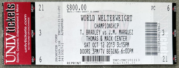 BRADLEY, TIM-JUAN MANUEL MARQUEZ ON SITE FULL TICKET (2013)
