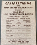 TAYLOR, MELDRICK & MARK BRELAND & TYRELL BIGGS & FRANCISCO DAMIANI PROGRAM/BROADSIDE (1985)