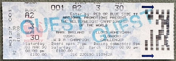 BRELAND, MARK-LLOYD HONEYGHAN ON SITE FULL TICKET (1990)