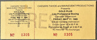 TAYLOR, MELDRICK & MARK BRELAND & TYRELL BIGGS & FRANCISCO DAMIANI FULL TICKET (1985)