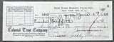 GRIFFITH, EMILE SIGNED PRO DEBUT PAYROLL CHECK (1958-ALSO SIGNED BY TEDDY BRENNER)