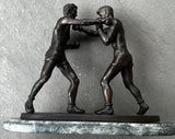 BOXING BRONZE BY ARTIST SHERMAN