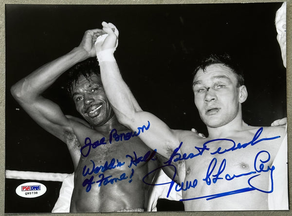 BROWN, JOE & DAVE CHARNLEY SIGNED WIRE PHOTO (PSA/DNA)