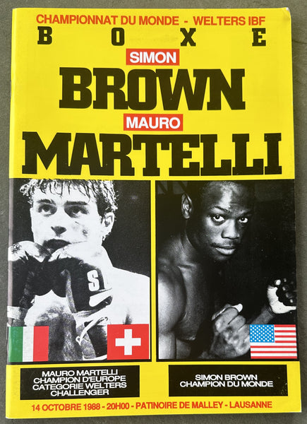 BROWN, SIMON-MAURO MARTELLI OFFICIAL PROGRAM (1988)