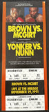 BROWN, SIMON-JAMES "BUDDY" MCGIRT ON SITE FULL TICKET (1991)