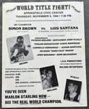 BROWN, SIMON-LUIS SANTANA ON SITE POSTER (1989)
