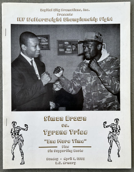 Robert Colay BROWN, SIMON-TYRONE TRICE & RIDDICK BOWE-ROBERT COLAY OFFICIAL PROGRAM ...