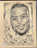 BROWN, JOE SIGNED CARTOON (PSA/DNA)