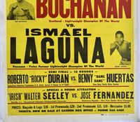 DURAN, ROBERTO-BENNY HUERTAS & KEN BUCHANAN-ISMAEL LAGUNA RARE ON SITE POSTER  (1971)