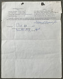 BROWN, DREW "BUNDINI" SIGNED NEW YORK STATE SECOND'S LICENSE APPLICATION (1969)