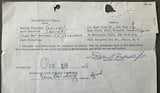 BROWN, DREW "BUNDINI" SIGNED NEW YORK STATE SECOND'S LICENSE APPLICATION (1969)