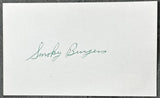 BURGESS, SMOKY SIGNED INDEX CARD (JSA)