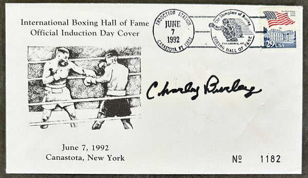 BURLEY, CHARLEY SIGNED BOXING HALL OF FAME FIRST DAY COVER (1992)