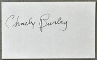 BURLEY, CHARLEY SIGNED INDEX CARD