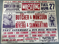 SAMMARTINO, BRUNO & VICTOR RIVERA VS THE BUTCHER & GORILLA MONSOON ON SITE POSTER (1968)