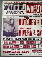 SAMMARTINO, BRUNO & VICTOR RIVERA VS THE BUTCHER & GORILLA MONSOON ON SITE POSTER (1968)