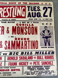 SAMMARTINO, BRUNO & VICTOR RIVERA VS THE BUTCHER & GORILLA MONSOON ON SITE POSTER (1968)