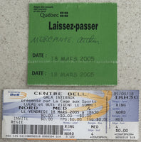 BUTE, LUCIAN-CHRISTIAN CRUZ FULL TICKET & PASS (2005-ARTHUR MERCANTE)
