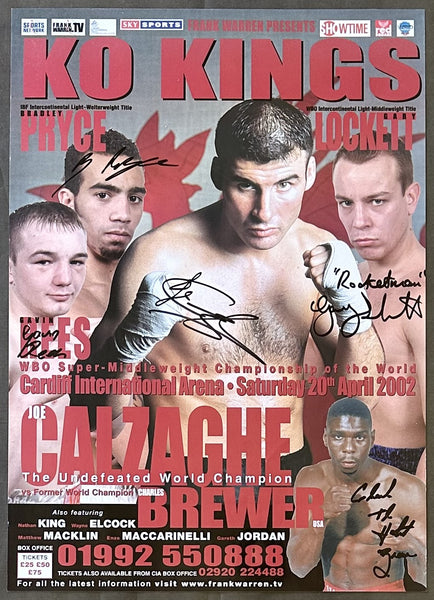 CALZAGHE, JOE-CHARLES BREWER SIGNED ON SITE POSTER (2002)