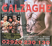 CALZAGHE, JOE-MIGGUEL ANGEL JIMENEZ SIGNED ON SITE POSTER 2002)
