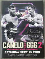 ALVAREZ, CANELO-GENNADY GOLOVKIN II OFFICIAL PROGRAM (2018)