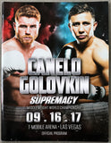 ALVAREZ, CANELO-GENNADY GOLOVKIN OFFICIAL PROGRAM (2017)