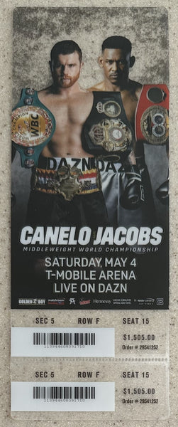 ALVAREZ, CANELO-DANNY JACOBS ON SITE FULL TICKET (2019)