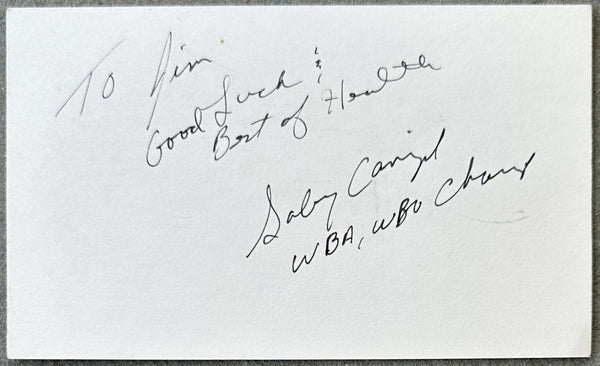 CANIZALES, GABY SIGNED INDEX CARD