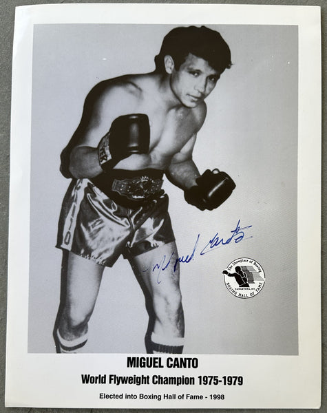 CANTO, MIGUEL SIGNED BOXING HALL OF FAME PHOTO