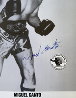 CANTO, MIGUEL SIGNED BOXING HALL OF FAME PHOTO