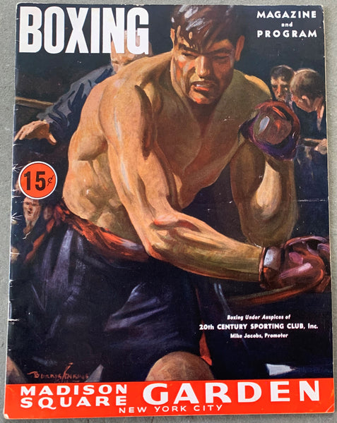 CANZONERI, TONY-AL "BUMMY" DAVIS OFFICIAL PROGRAM (1939)