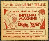 CARNERA, PRIMO-ERNIE SCHAAF FIGHT FILM COUPON TICKET (1933)